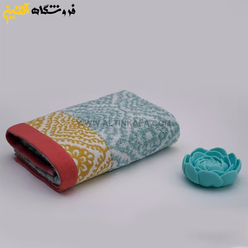 حوله دستی برق لامع مدل ایپک آبی 40×80