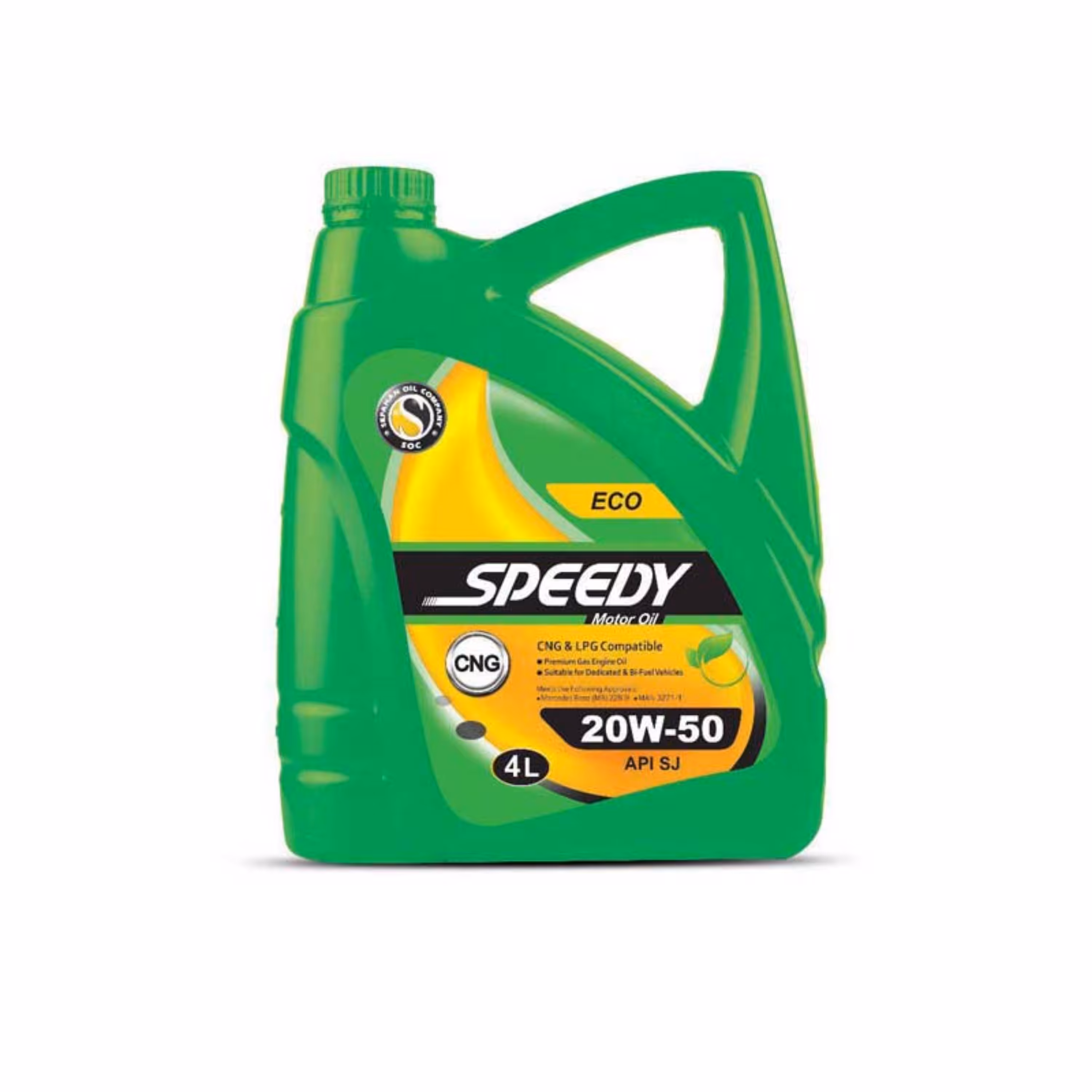 روغن موتور سپاهان اسپیدی مدل ECO CNG 20W50 SJ حجم 4 لیتر