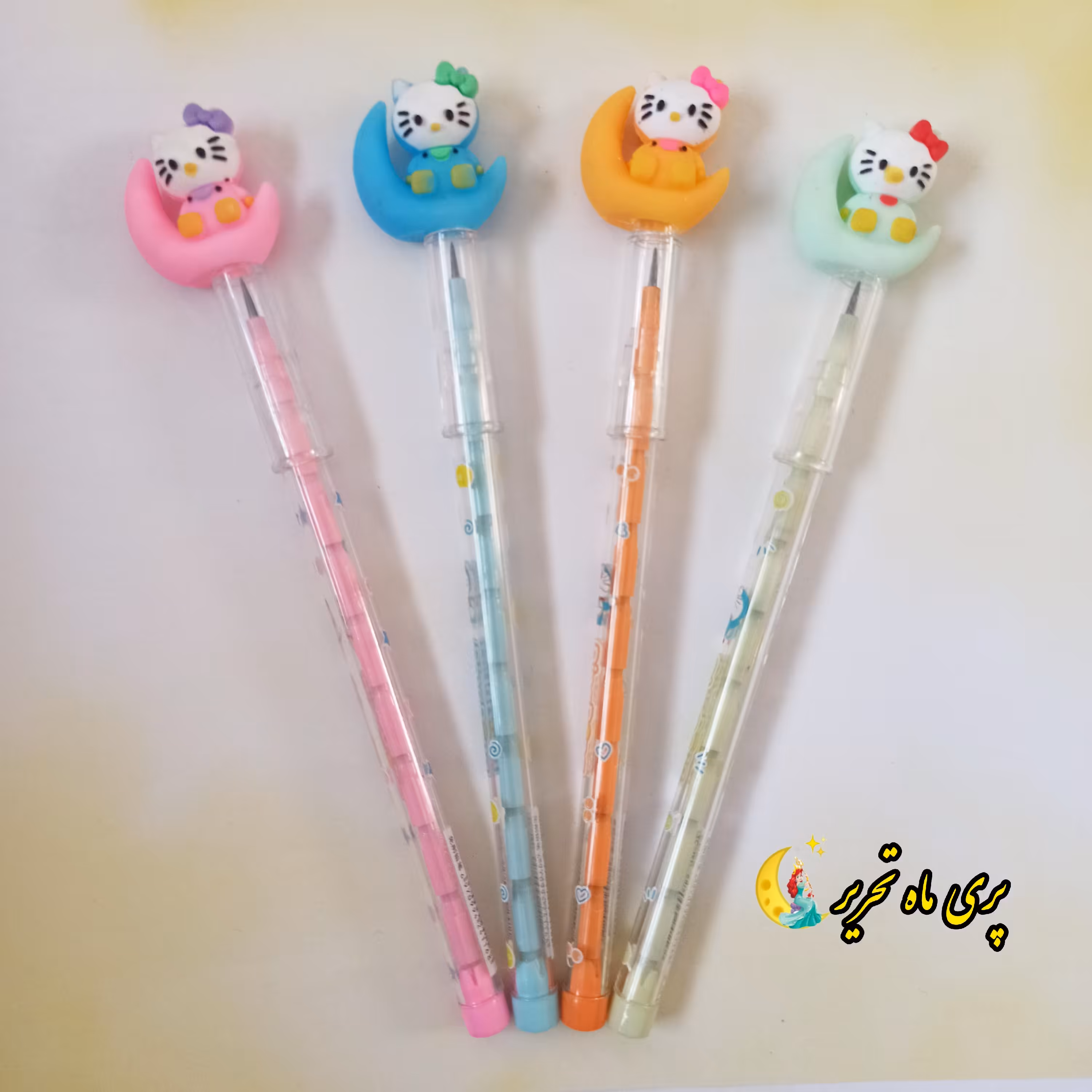 مداد فشنگی، کیتی، در چهار رنگ بدنه(ارسال سریع+بسته بندی شیک +اشانتیون) 