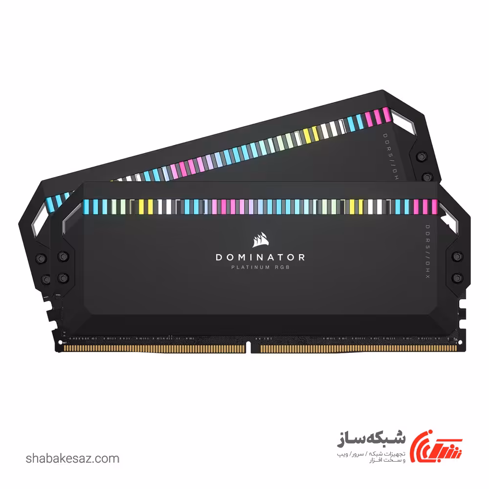 قیمت و خرید رم کامپیوتر کورسیر CORSAIR DOMINATOR PLATINUM RGB DDR5 6400 64GB - شبکه ساز