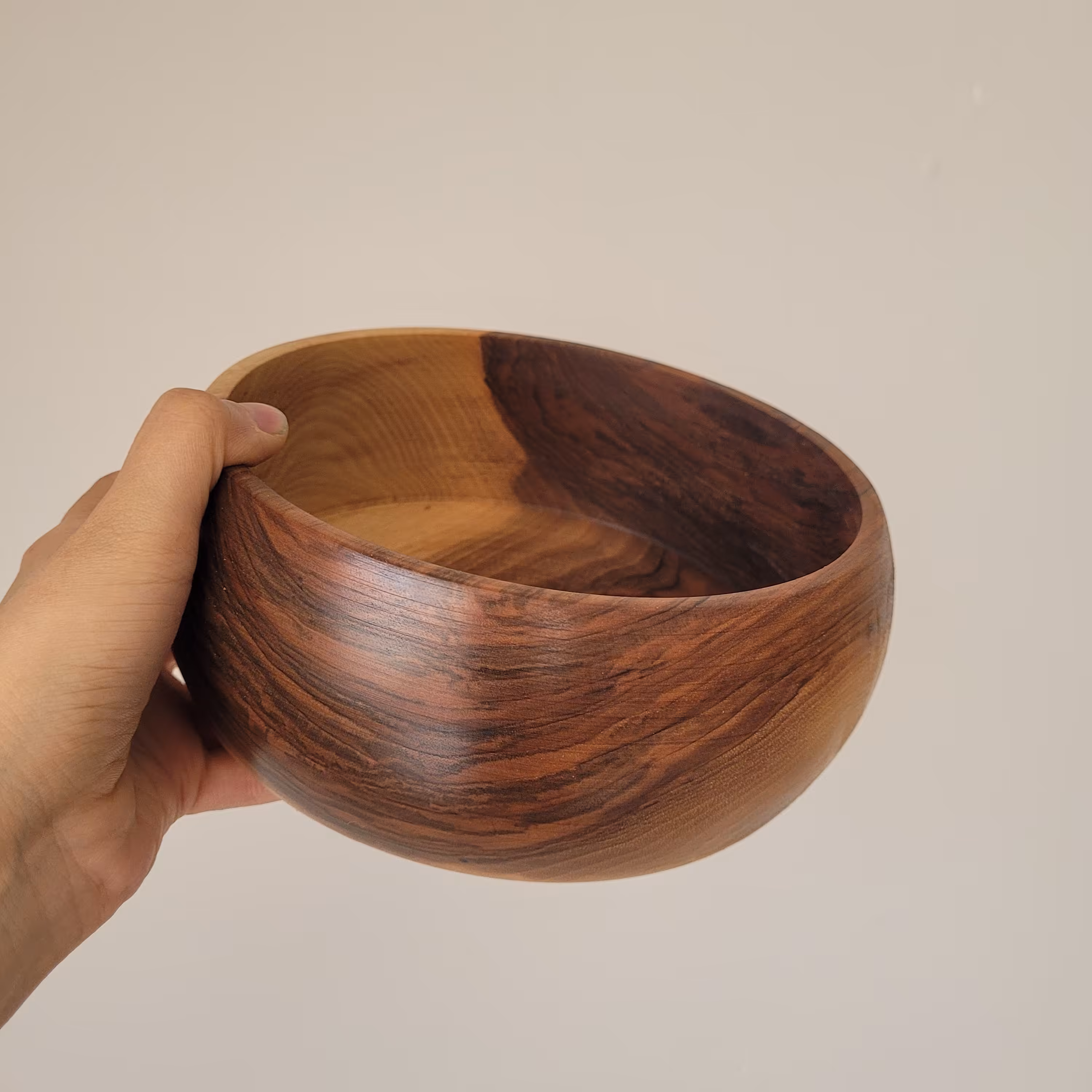 کاسه آجیلخوری  خمره ای چوبی قیمت برای قطر 20 با چوب گردو