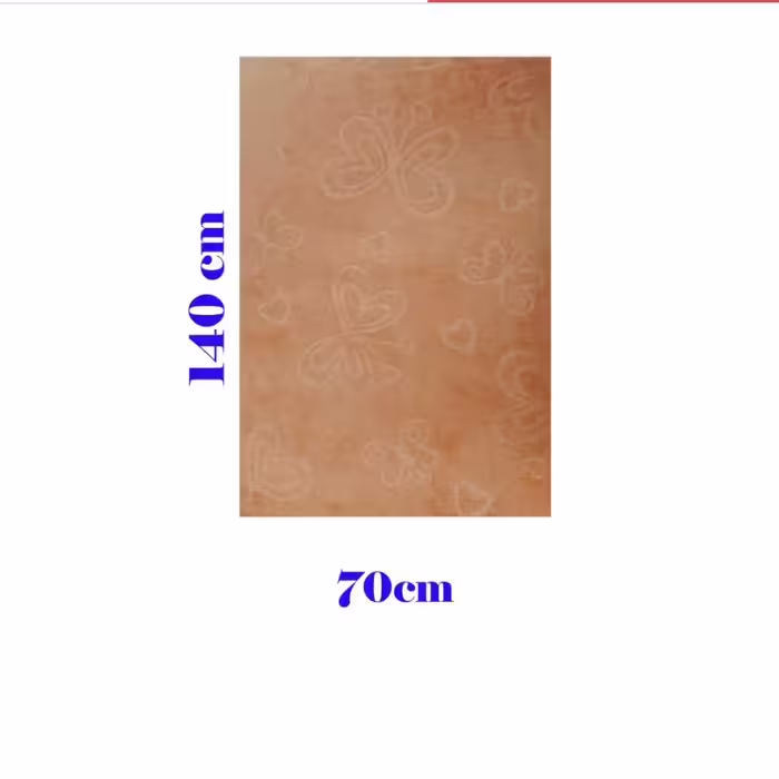 حوله استخری میکرو فایبر ،  طرح  گل داغی رنگ گل‌بهی  سایز  140 در 70