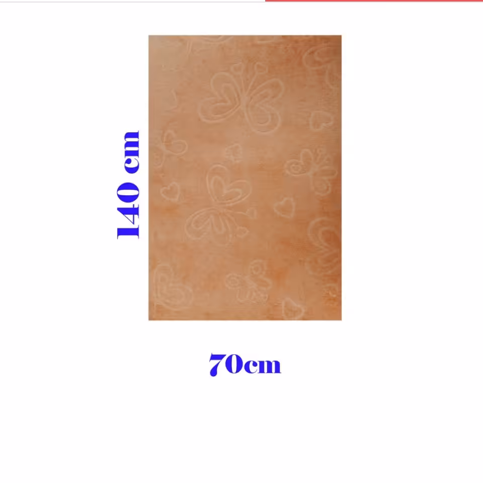 حوله استخری میکرو فایبر ،  طرح  گل داغی رنگ گل‌بهی  سایز  140 در 70