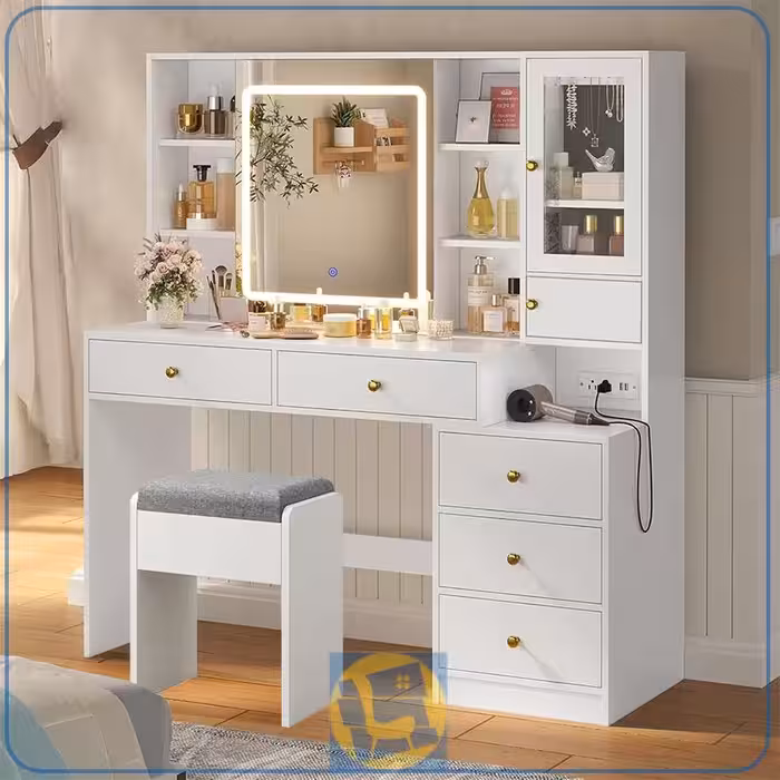 میز آرایش لامپ دار DJ712