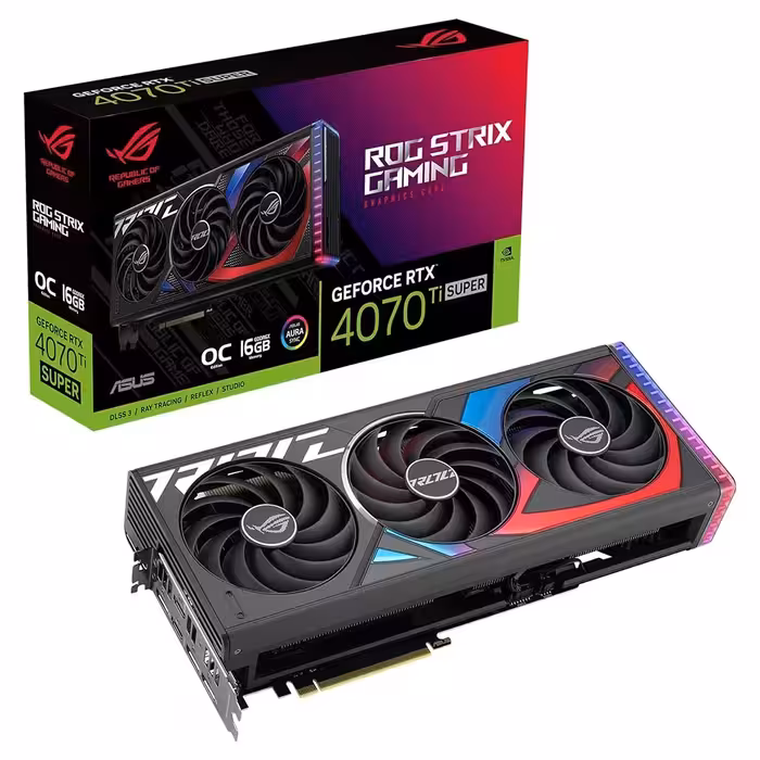 خرید کارت گرافیک ایسوس ROG Strix RTX 4070 SUPER 12GB OC با بهترین قیمت