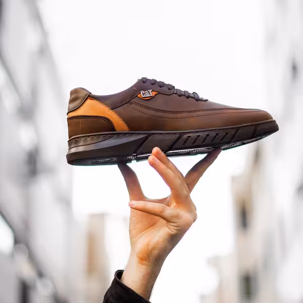 کفش تخت CAT مردانه قهوه ای مدل Bardin