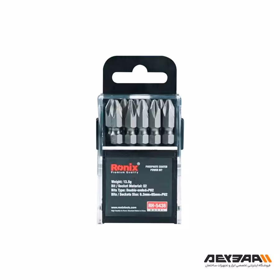 سر پیچ گوشتی دو سر چهارسو رونیکس مدل RH-5436