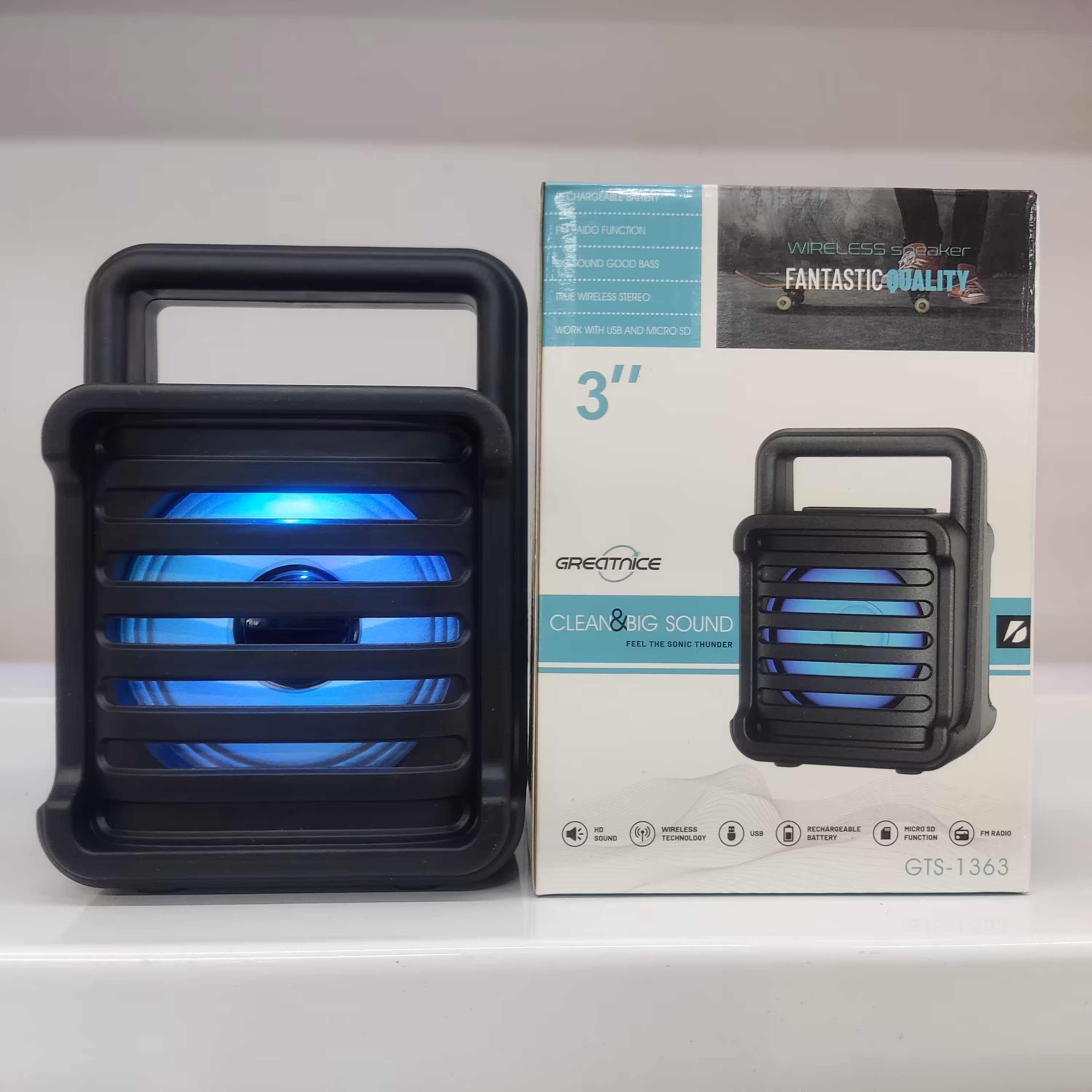 اسپیکر بلوتوثی قابل حمل GTS-1363