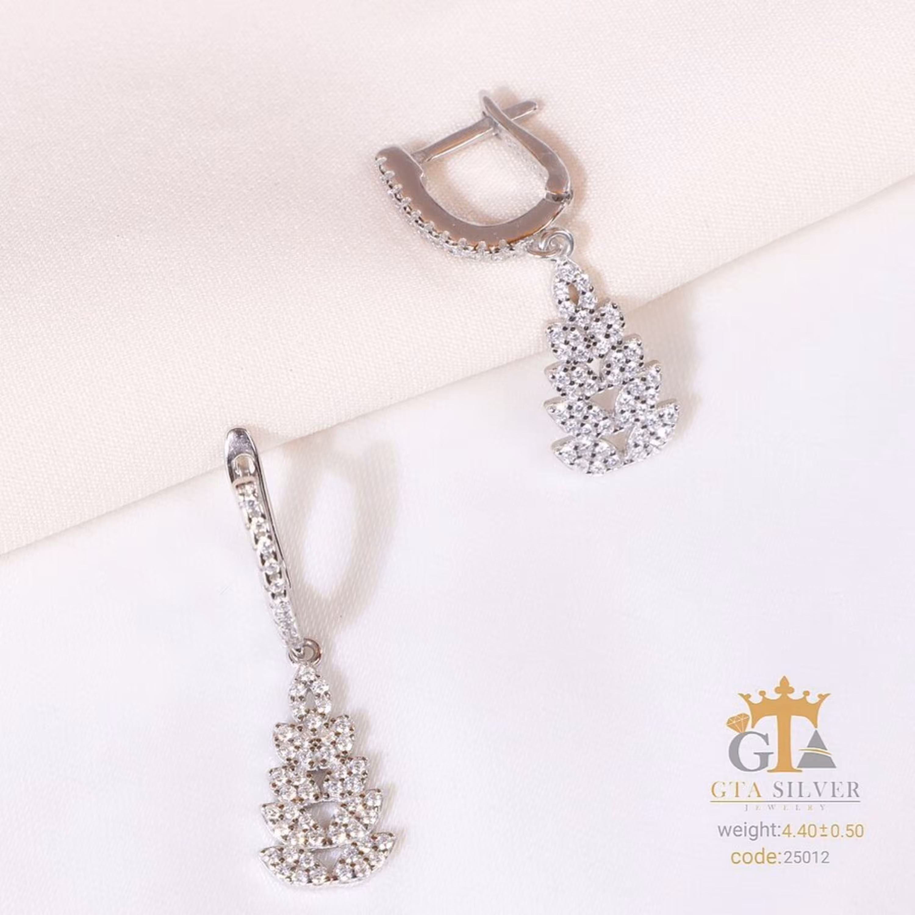 گوشواره نقره میکرو کد 25012-5