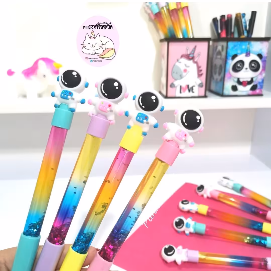 لوازم تحریر فانتزی ، رواننویس آکواریومی فضانورد  جوهر آبی