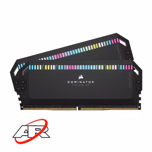 رم کامپیوتر کورسیر مدل 32GB DOMINATOR PLATINUM RGB DDR5 فرکانس 6400MHz ظرفیت (2×16GB)