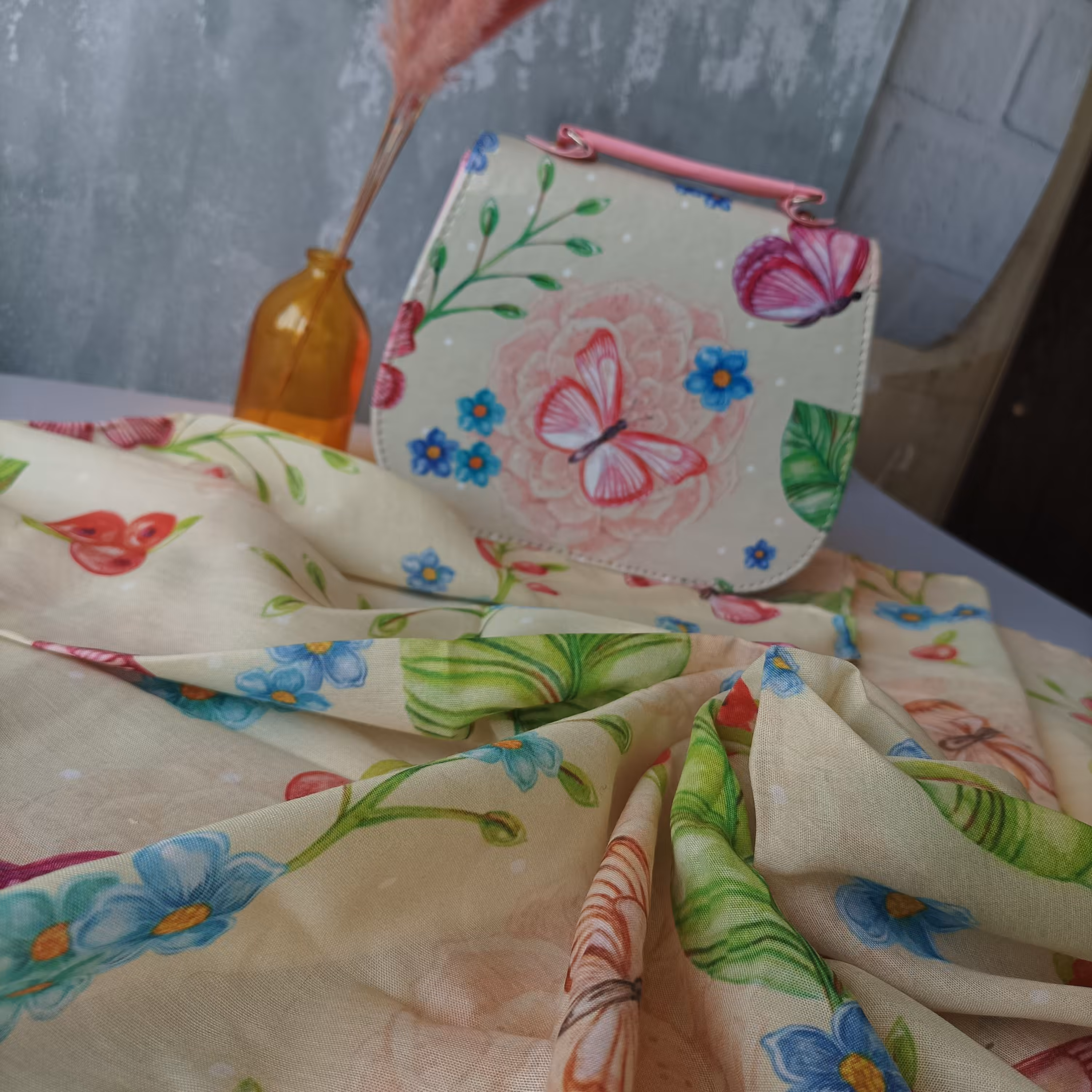 ست کیف  و روسری پروانه ای