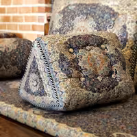 پشتی لمی مثلثی طرح شاه نشین رنگ سرمه ای (یک جفت)