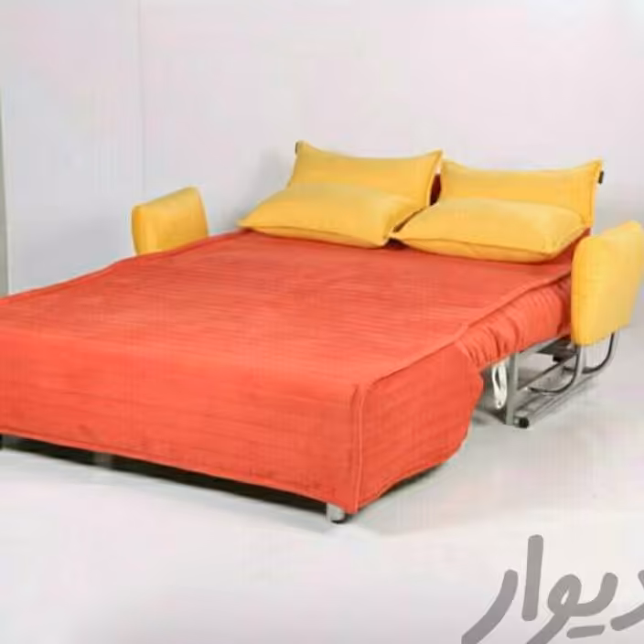مبل تختخوابشو ریلی ((دسته متکایی)) عرض 160