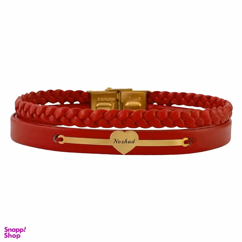 دستبند طلا 18 عیار زنانه لیردا مدل اسم نوشاد 9010