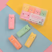 ماژیک هایلایتر  و علامت زن تدی پاستیلی 4 عددی لوازم تحریر فانتزی