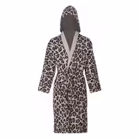 حوله پالتویی ارغوان طرح پلنگی سایز 125