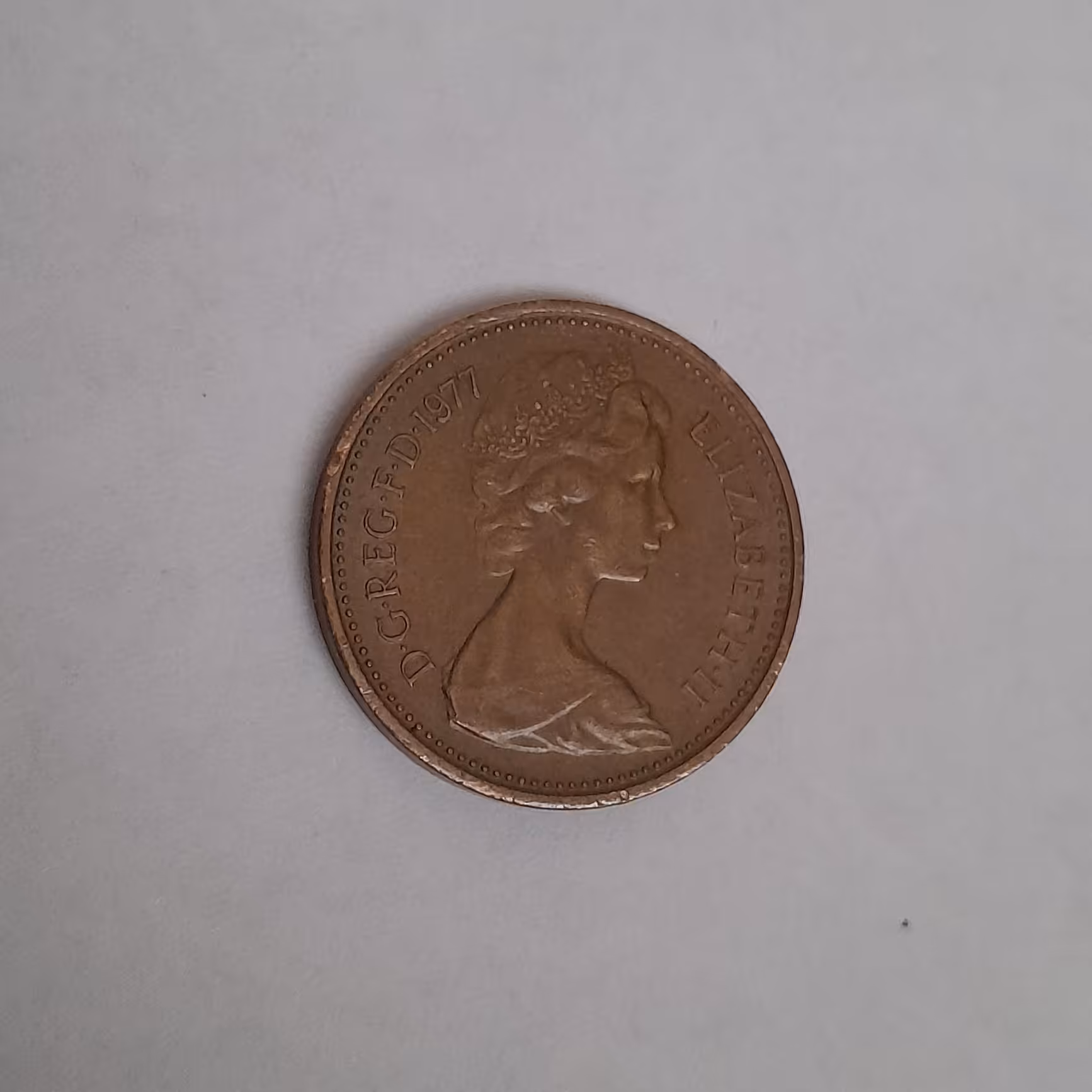 سکه 1 نیو پنی الیزابت 1977