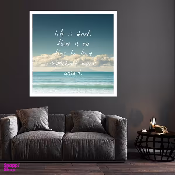 تابلو بکلیت طرح جمله انگیزشی زندگی مدل قاب شاسی W-S10151