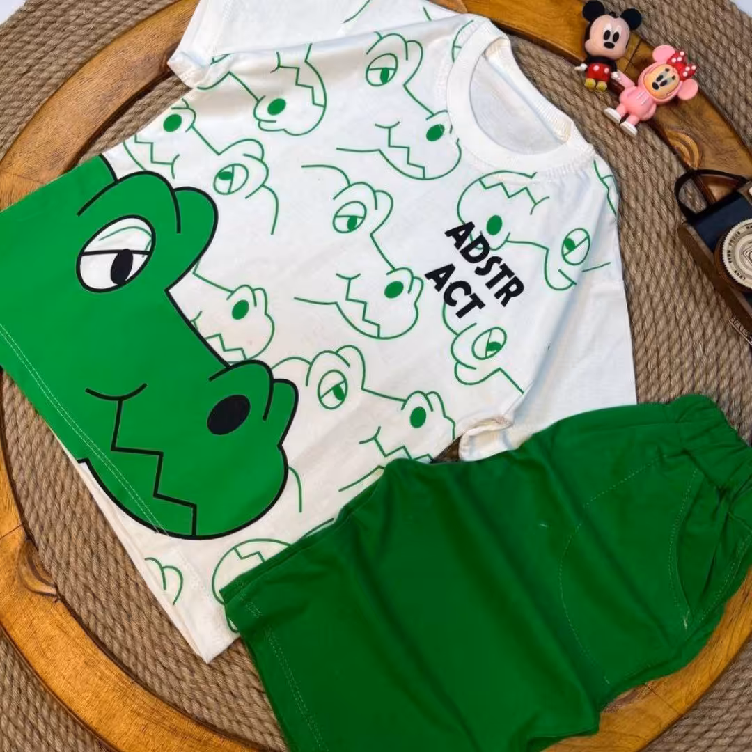 ست اسپرت تمساح زبل جنس نخ پنبه لاکرادار اعلا سایزبندی 40 تا 55