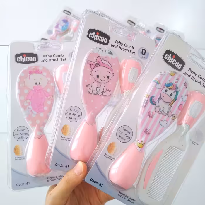 شانه و برس دخترانه ای فانتزی جغجغه دار چیکو در طرح های مختلف 