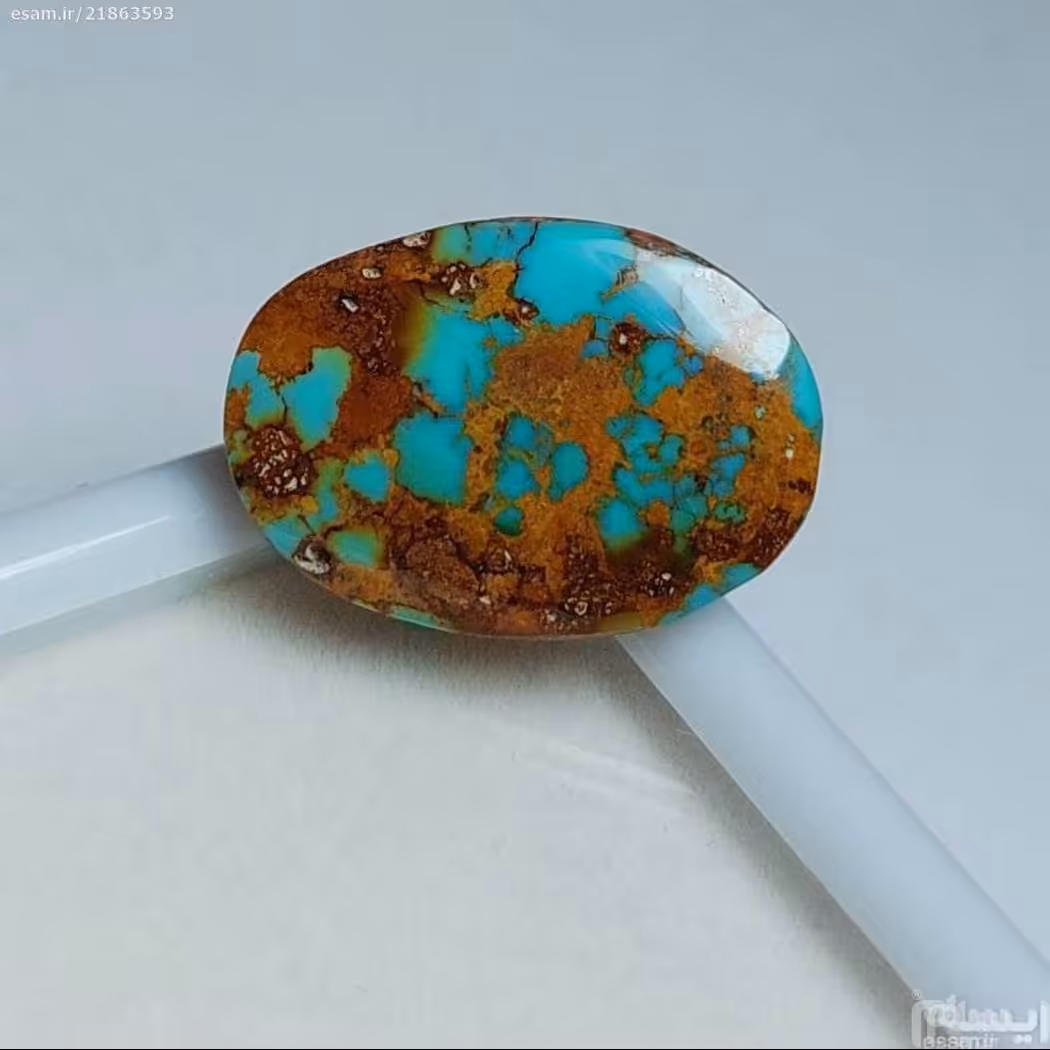 نگین فیروزه نیشابور شجری اصل معدنی اماده رکاب عالی درجه یک کد 1