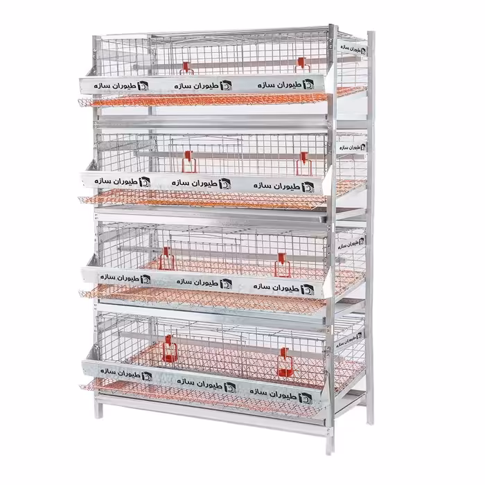 قفس بلدرچین 4 طبقه  - ضمانت10ساله(ارسال رایگان)