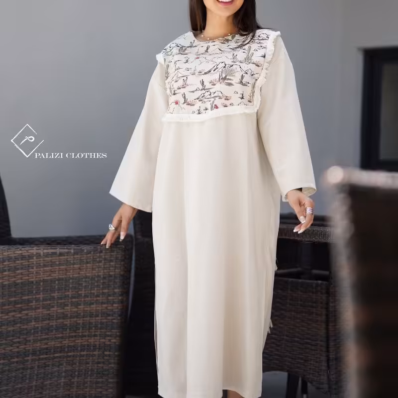 مانتو پیراهنی بلند زنانه سایز 36 الی 50 لنین نچرال و لنین طرحدار