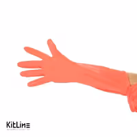 دستکش ظرفشویی ساق بلند لاتکس صورتی سایز لارج مدل کرال گیلان