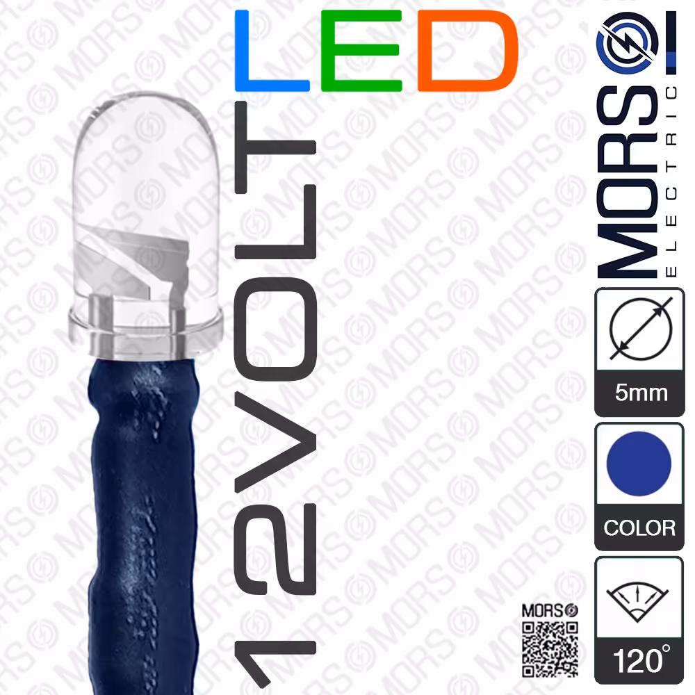 لامپLED ولتاژ کاری12ولت مورس( رنگ آبی)