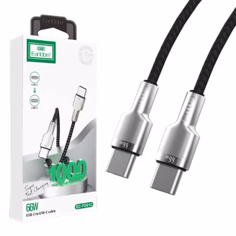 کابل تایپ سی به تایپ سی 66 وات ارلدام EC-PD01C