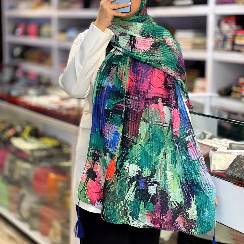 شال پلیسه ترک ابرنگی