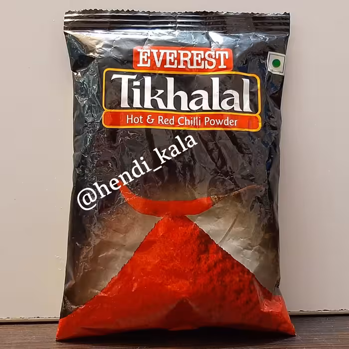 فلفل (تیکا لال)قزمز تند و خوش رنگ و عطر 200گرمی  تولید هند 