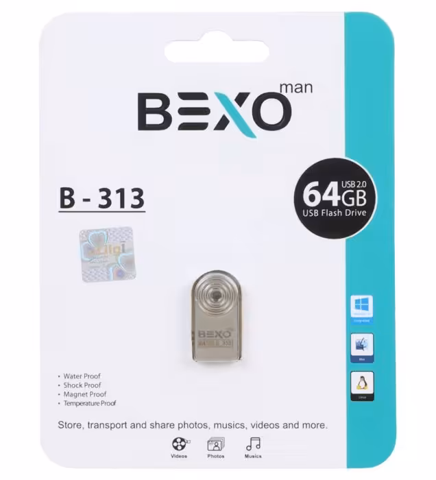 فلش مموری بکسو مدل B-313 USB 2.0 ظرفیت 64 گیگابایت
