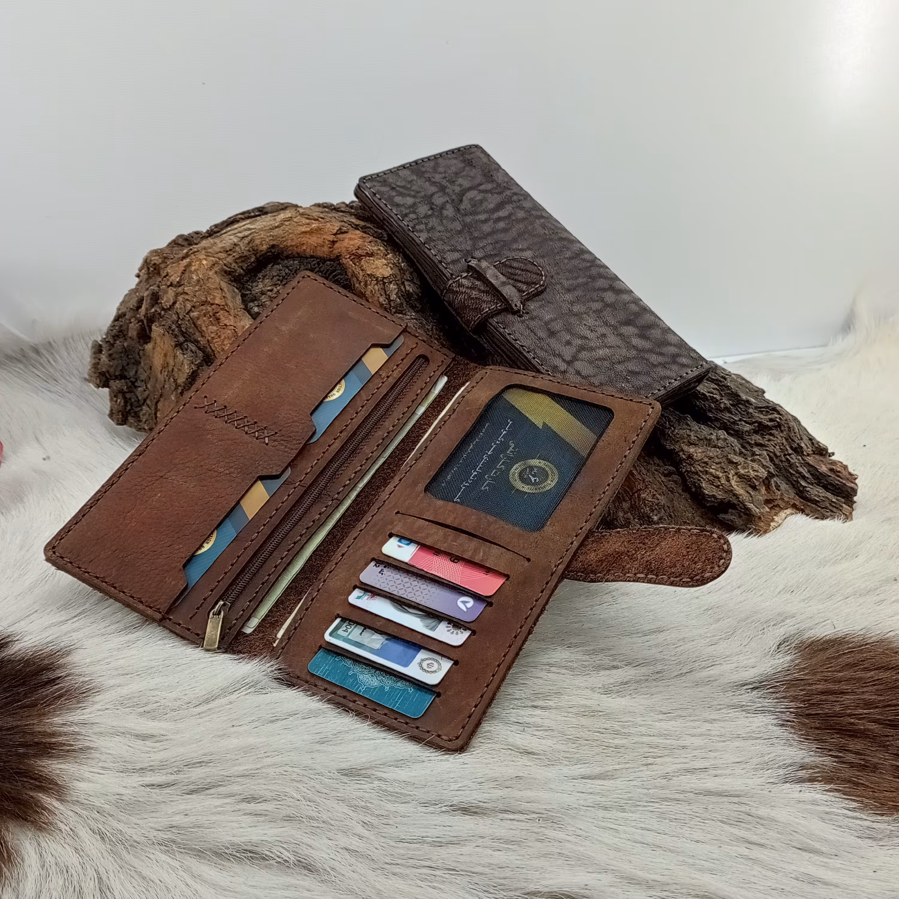 کیف پول  کتی چرم شتری ارسال رایگان