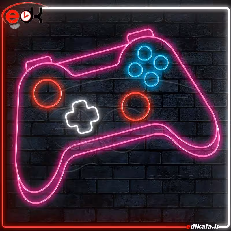 تابلو نئون طرح دسته بازی شماره 7 کد400674