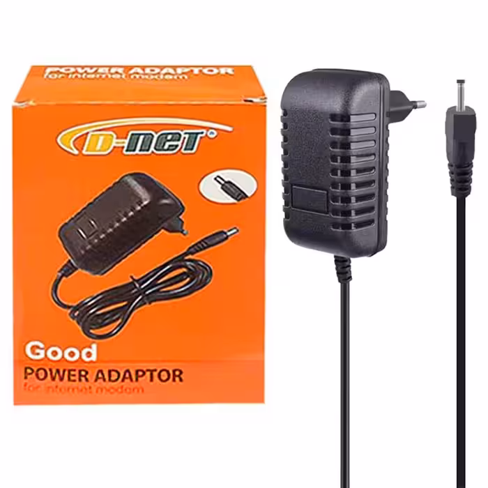 آداپتور مودم 9 ولت 1 آمپر سوکت ریز دی نت