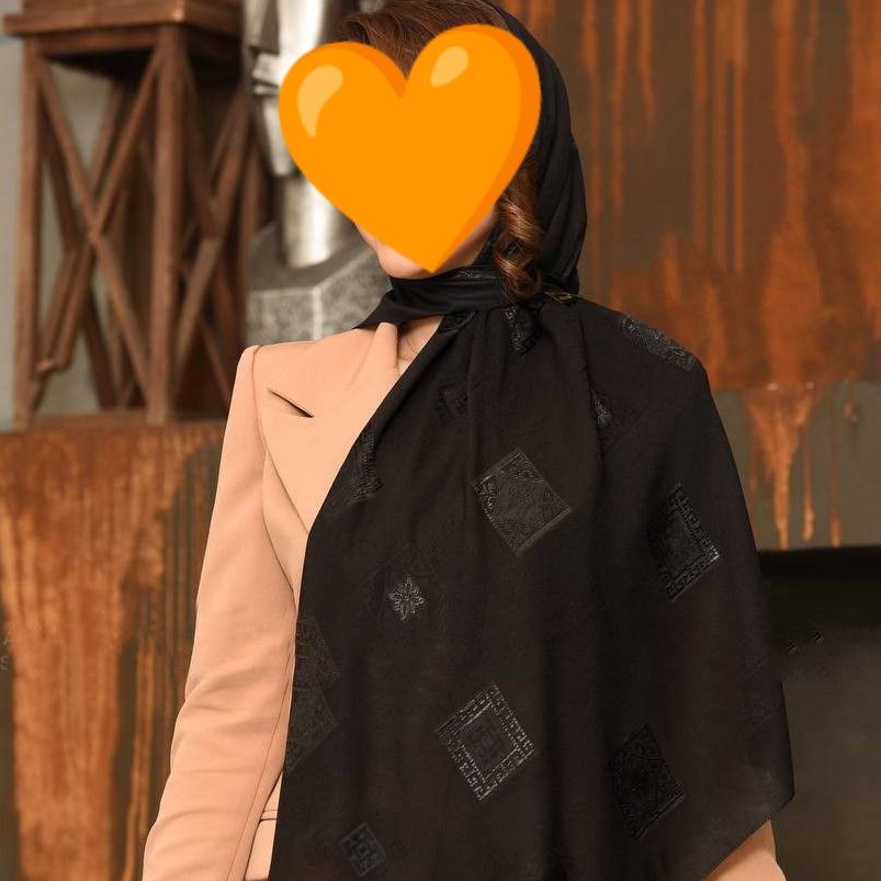 روسری گل برجسته مشکی
