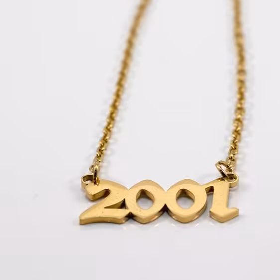 گردنبد سال تولد میلادی 2001  استیل رنگ ثابت