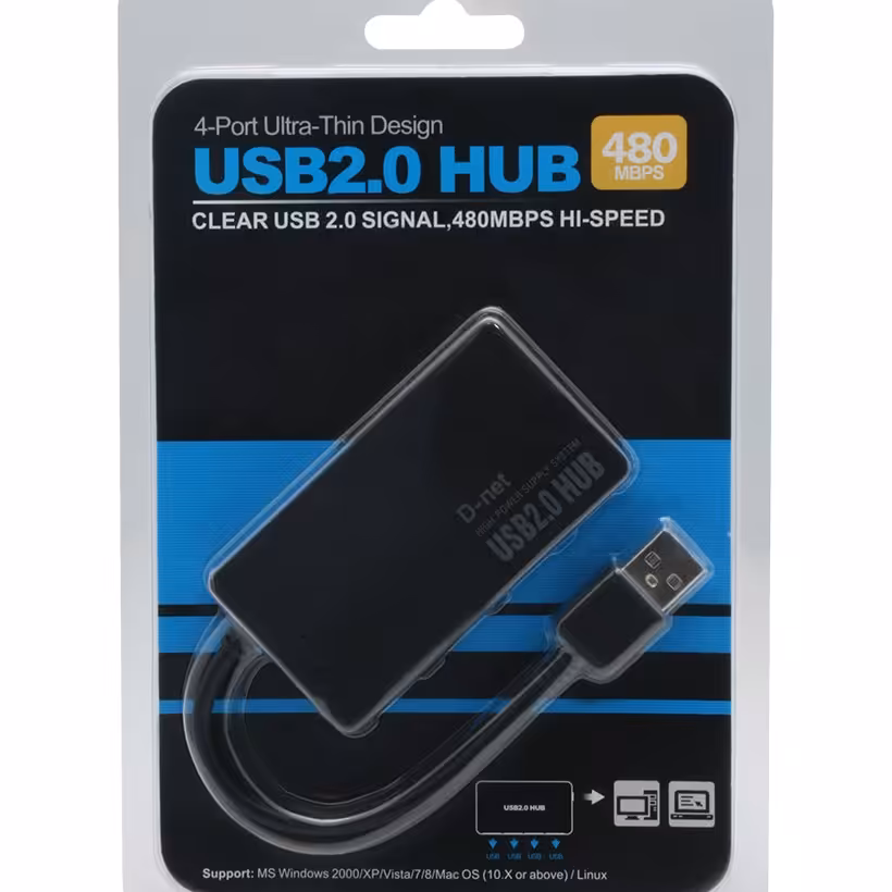 یو اس بی هاب 4port ultra thin design با گارانتی اصلی