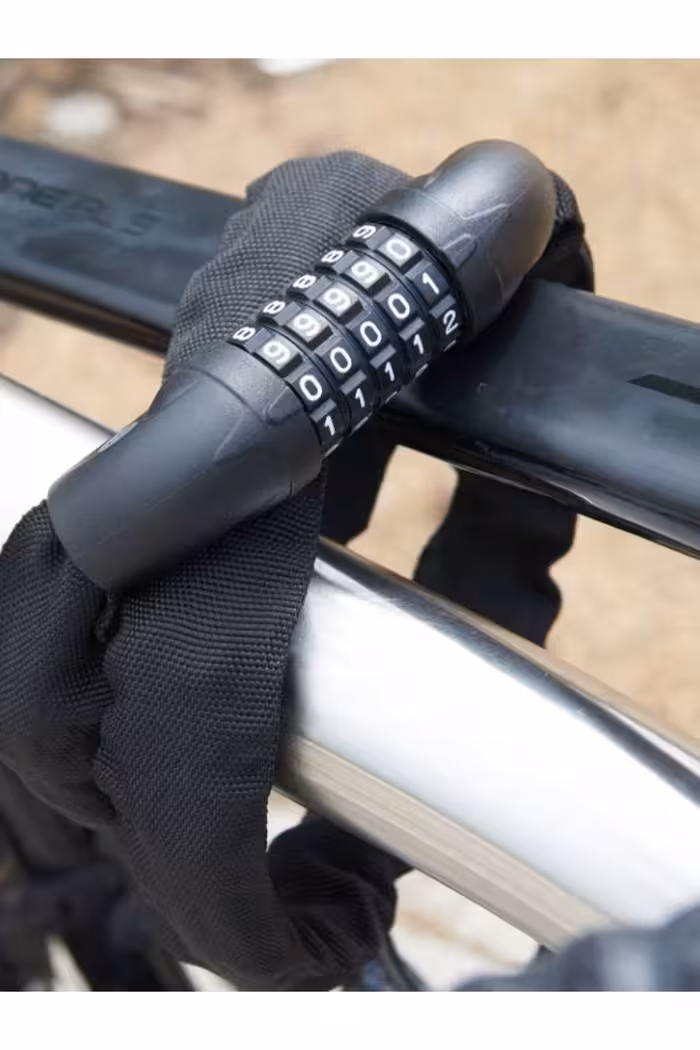 قفل دوچرخه سفید زنجیره ای ضروری 900 میلی متر رمزگذاری شده Ychco6902 یل Yale