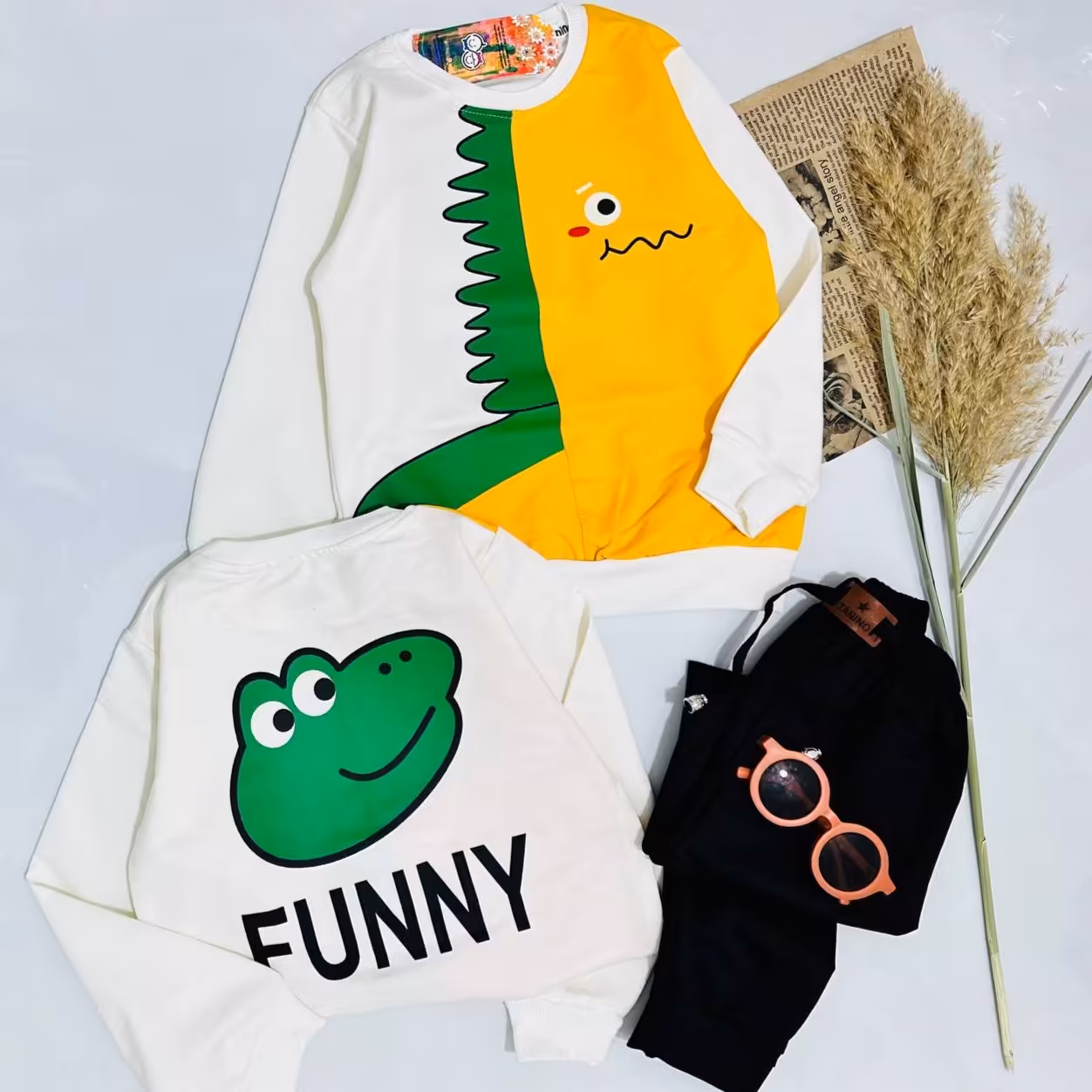 لباس  بچگانه بلوز شلوار  پسرانه و دخترانه اسپرت ارزان سایز45و50