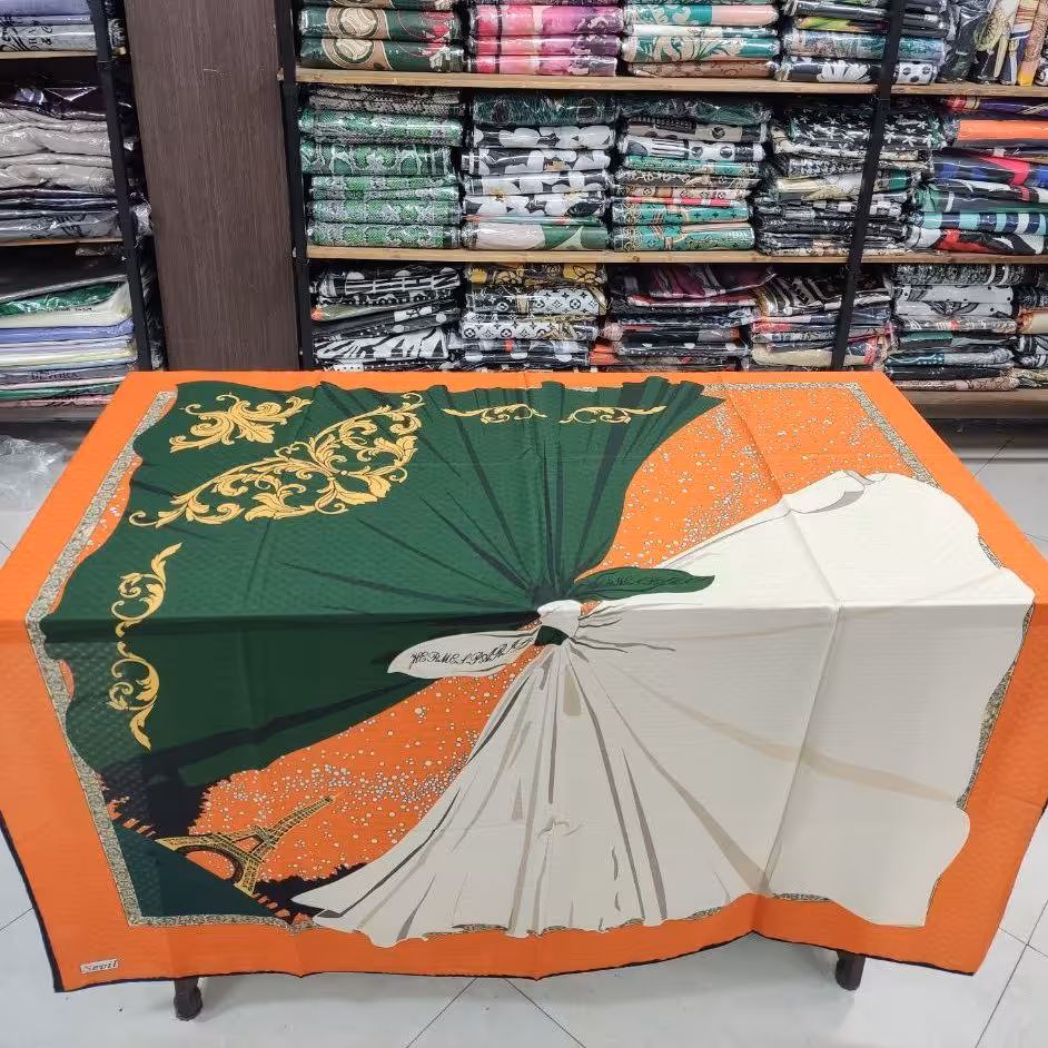 روسری نخ گارزا درجه یک دوردست دوز