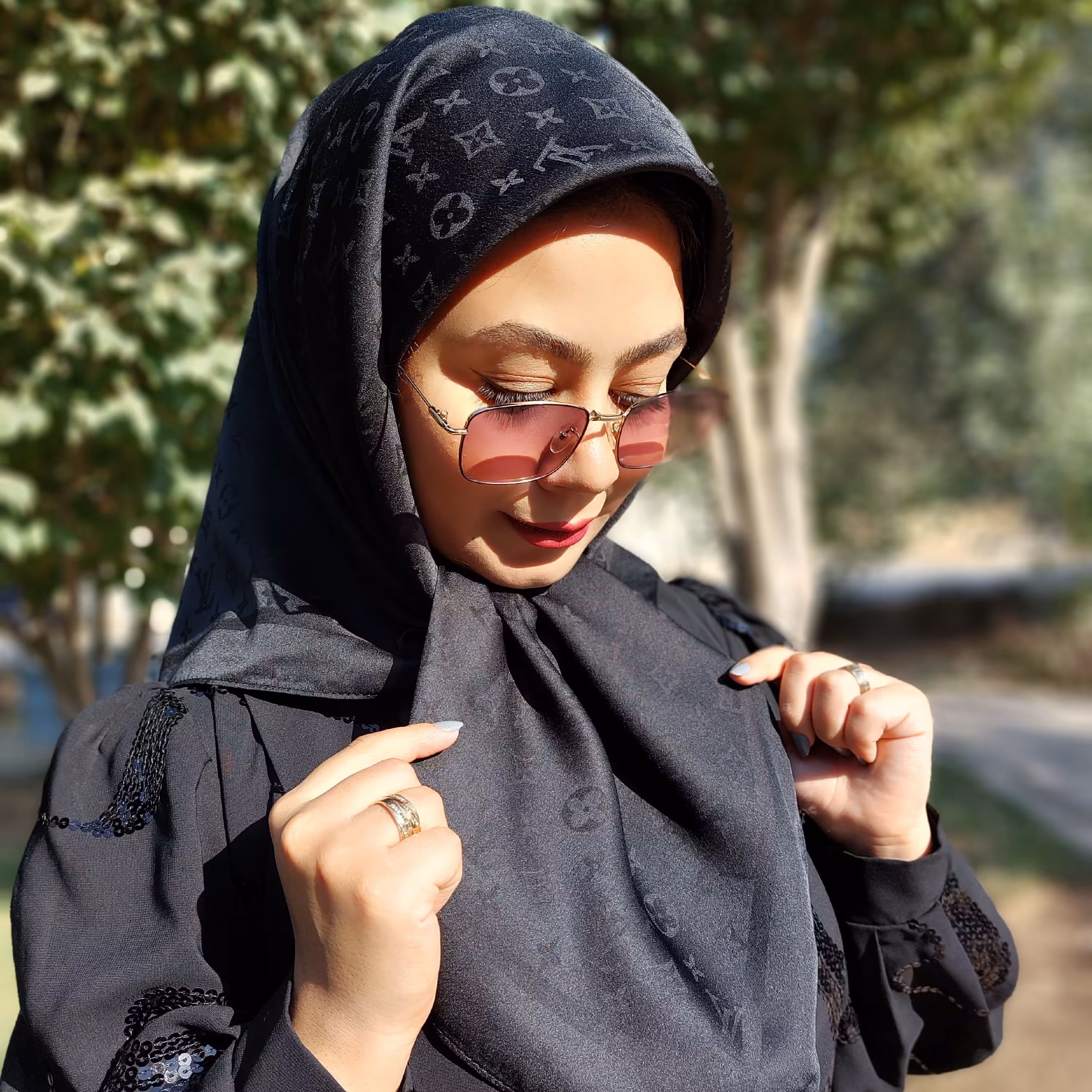 روسری محرمی مشکی ژاکارد قواره 100 جنس و کیفیت عالی