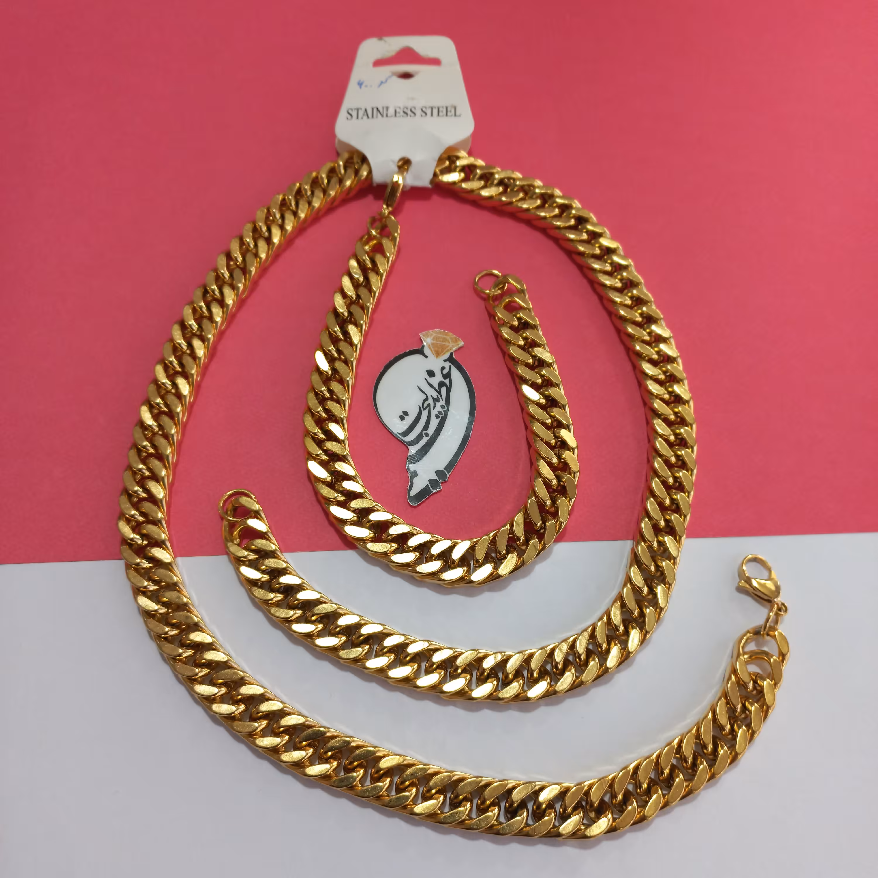 نیم ست کارتیه (کارتیر) بسیار زیبا از جنس استیل رنگ ثابت و کیفیت عالی کد 600 