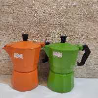 قهوه جوش 6  کاپ رنگی شیک روی گازی