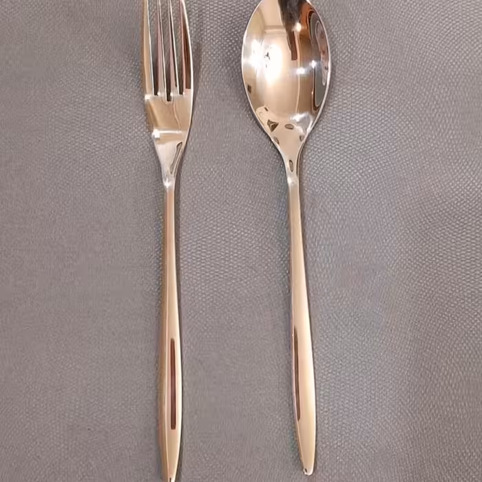 سرویس قاشق و چنگال یونیک استیل خالص آهن ربا نگیر 120پارچه دهانه اروپایی 24نفره