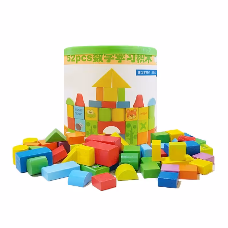 بلوک چوبی خانه سازی کودک 52 تکه  مدل 8606