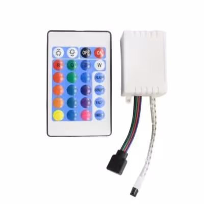 مجموعه 3 عددی درایور و کنترلر RGB تک خروجی 24Key-6A - کنترل از راه دور