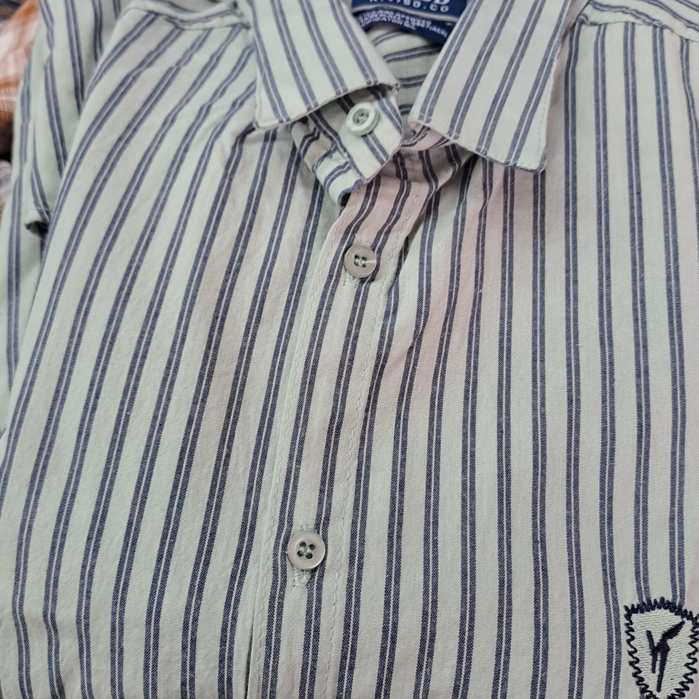 پیراهن مردانه اسپرت نخی راه راه جدید